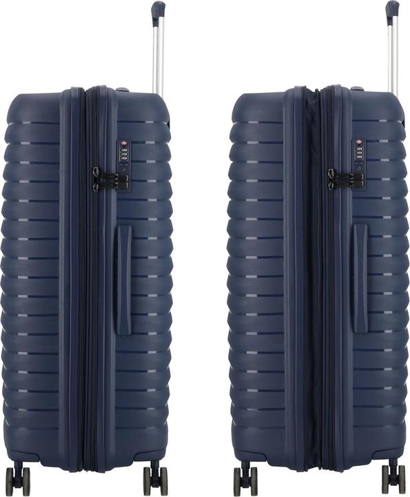 Actual product image D&N Travel Line 4500 4-wheel trolley L 75 cm with expansion fold (100 l, L (90 - 115l))