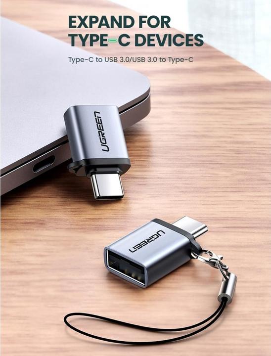 Actual product image Ugreen USB-C 3.1 to USB-A 3.0 Jack Adapter (USB Type C, USB-A)