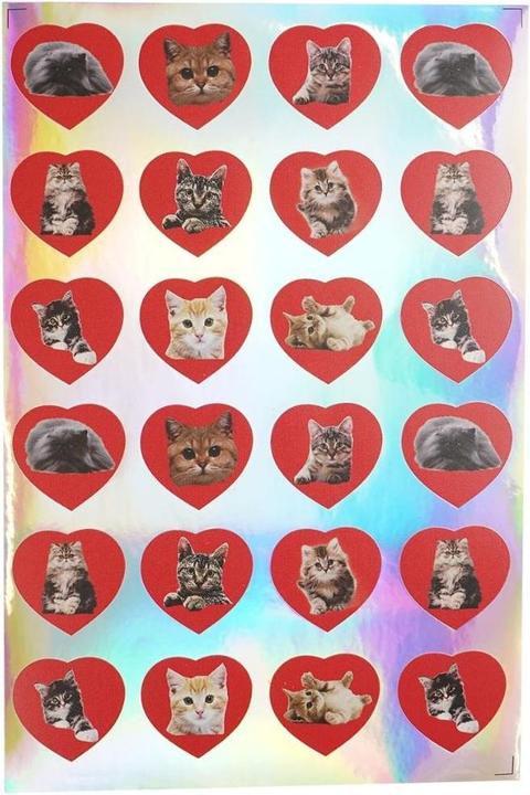 Produktbild Arpex Herzaufkleber mit Katzen