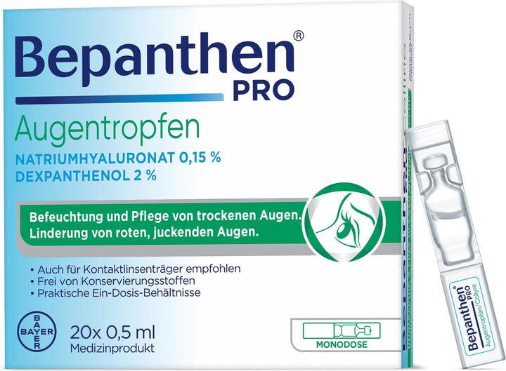 Actual product image Bepanthen PRO Eye drops (10 ml, 20 x 0.5 ml)