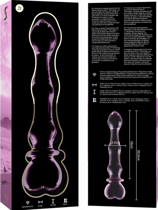 Produktbild Ibiza NEBULA SERIES BY ™ - MODELL 21 DILDO BOROSILIKATGLAS 20,5 X 3,5 CM ROSA