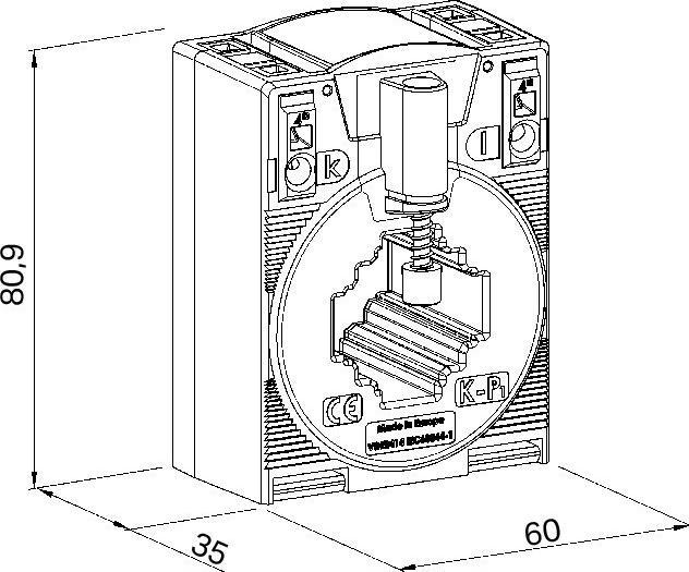 Produktbild Wago 855-301/075-201 Stromwandler Primärstrom:75 A Sekundärstrom:1 A Leiterdurchführung Ø:26 mm