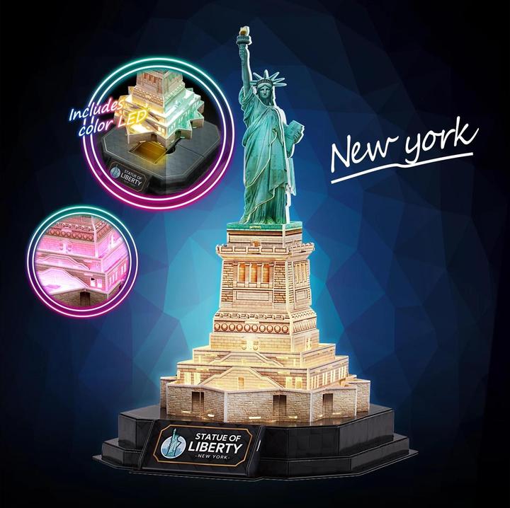 Produktbild Cubicfun 3D Puzzle Freiheitsstatue LED 79 Teile (79 Teile)