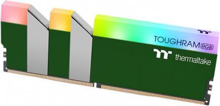 Produktbild Thermaltake TOUGHRAM RGB Racing Green 16GB (2x8GB) DDR4 3600MHz C18 Memory (2 x 8GB, 3600 MHz, DDR4-RAM, DIMM)