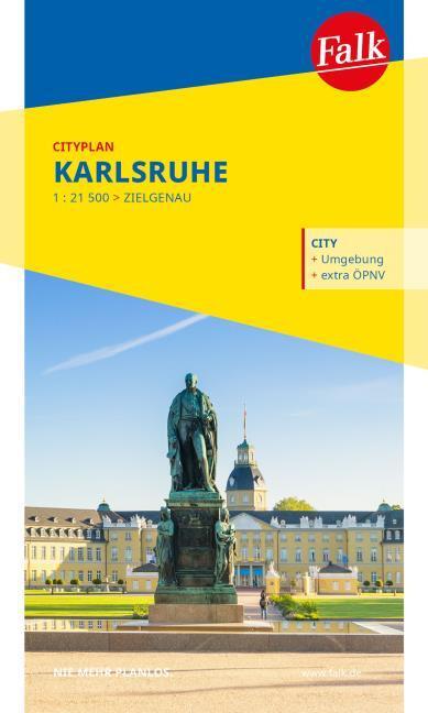 Actual product image Falk City map Karlsruhe 1:21,500
