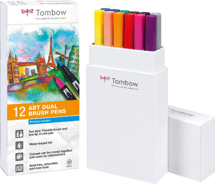 Image du produit Tombow Stylo à double brosse ABT (Multicolore, 12 x)