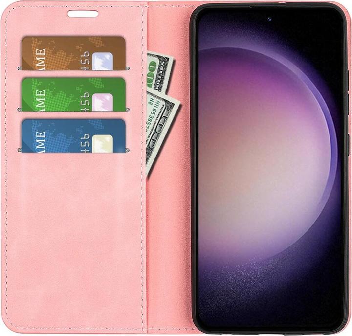 Actual product image Cover-Discount Galaxy S23 FE - Stand Flip Case Cover pink (Samsung Galaxy S23 FE)