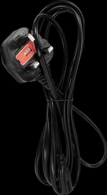 Actual product image LogiLink Mains cable, BS 1363 (UK) to IEC C7, black, 1.8 m (1.80 m)