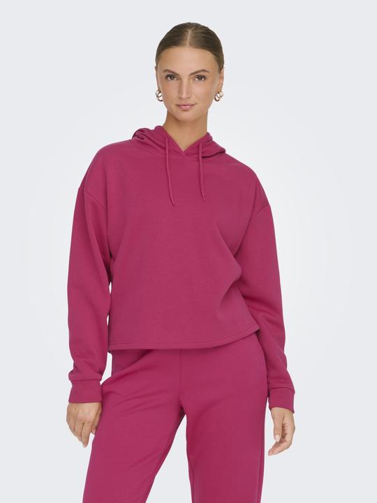 Produktbild Only Play Normal geschnitten Kapuze Gerippte Ärmelbündchen Tief angesetzte Schulter Sweatshirt Kapuzenpullover (L)