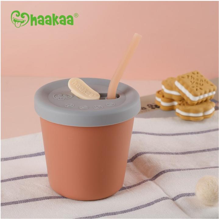 Actual product image Haakaa Drinking cup with tube - Rust