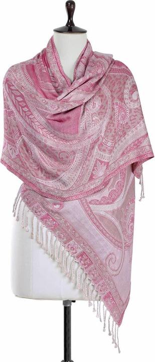 Loberon Schal Ceara rosa/creme