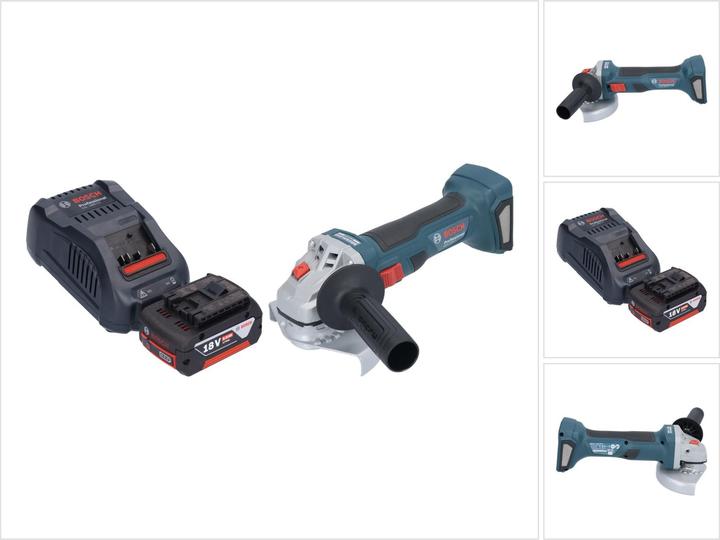 5,0 Ah, Bride de fixation, écrou de serrage, capot de protection, poignée supplémentaire, clé à deux trous, Bosch GBA 18 Volt, Batterie Li-Ion 5000 mAh, chargeur rapide GAL 1880 CV Bosch