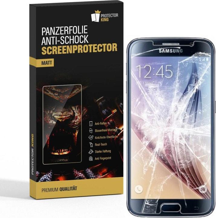 Actual product image Protectorking 6x Panzerfolie Anti-Shock matt entspiegelt (6 Piece, Samsung Galaxy S6)