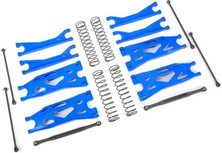 Actual product image Traxxas wide-x-maxx-kit blue wishbone, track rods, shafts + springs