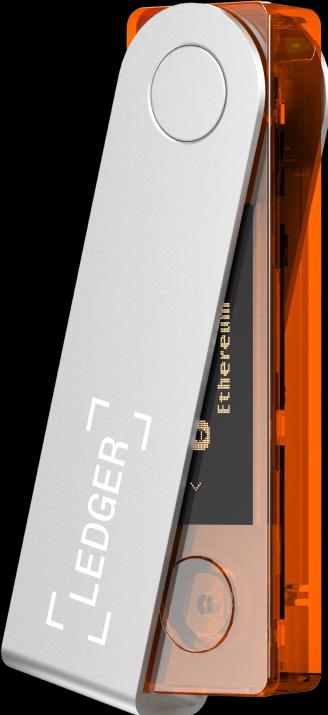 Actual product image Ledger Nano X - Orange (Litecoin, Dash, Bitcoin, Dogecoin, Ethereum Classic)