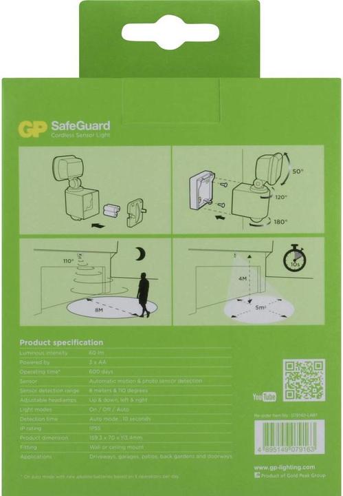 Actual product image GP Batteries Safeguard RF1.1 (60 lm, IP55)