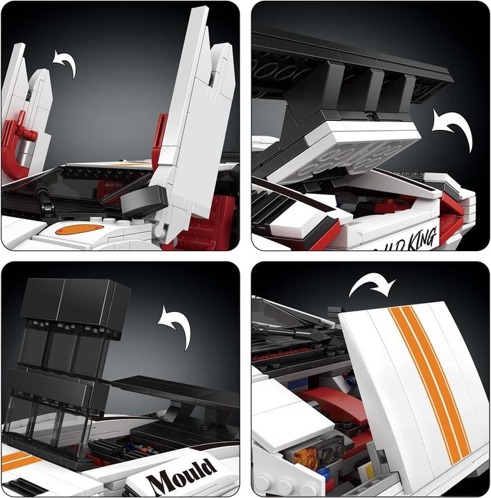 Actual product image Mould King 10045 - Voiture de sport italienne blanche (1349 pièces)