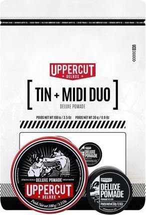 Actual product image Uppercut Deluxe Pomade Tin and Midi Duo Professional Water-Based Pomade (Hair pomade)