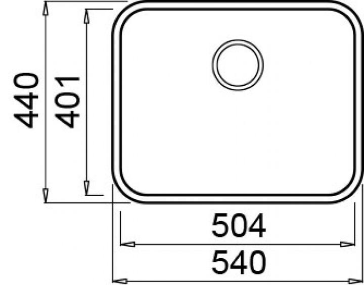Produktbild Elleci Space 500 R50 Unterbaubecken Rechteckig Edelstahl (Unterbauspüle)