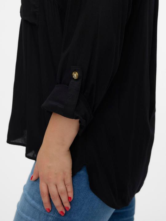 Produktbild Vero Moda Normal geschnitten Hemdkragen Curve Ärmel mit Umschlag Hemd Hemd (52)