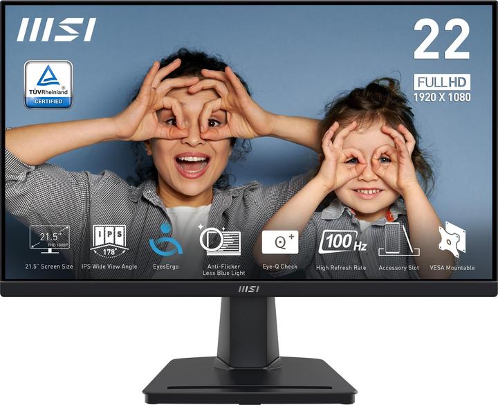 MSI PRO MP225 computer monitor (21.5") pixels Full HD LED Black (1920 x 1080 pixels, 21.50")