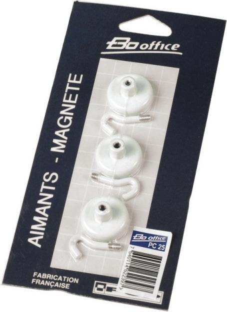 Produktbild BoOffice Hakenmagnete weiss 25mm (3 x)