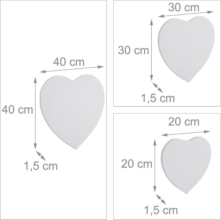 Actual product image Relaxdays 6-piece canvas set (White)
