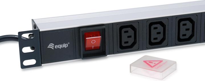 Image du produit equip Bâti de prises 1U8 IEC320C14, câble,si