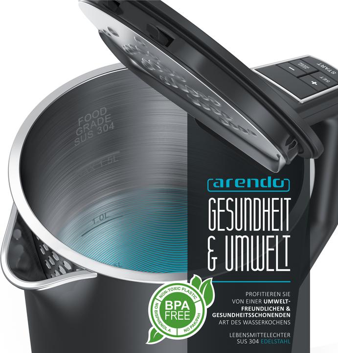 Produktbild Arendo Wasserkocher mit Temperatureinstellung (1.50 l)