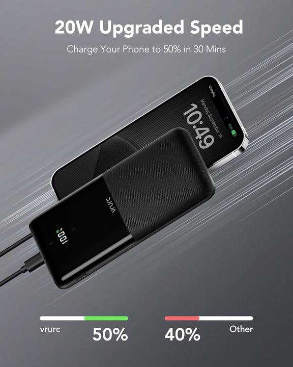 Image du produit Vrurc Powerbank 20000mAh (20000 mAh, 20 W)