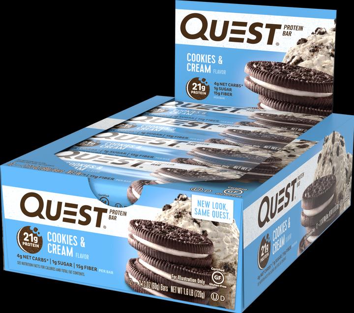 Produktbild Quest Bar (Cookies & Cream, 12 Stk., 720 g)