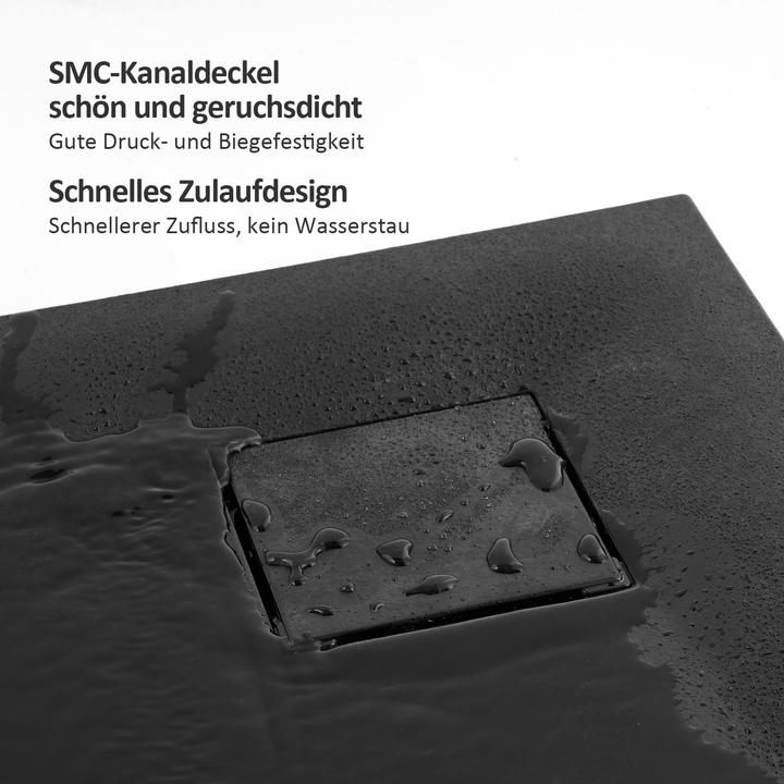 Produktbild Emke Duschwanne aus SMC, 80x80cm, Viertelkreis, Pflegeleicht und Rutschhemmend, Einfache Installation