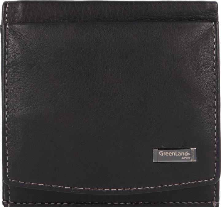 Greenland Nature Black Nappa Geldbörse RFID Leder 9,5 cm