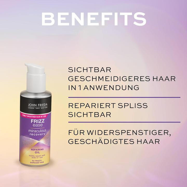 Image du produit John Frieda Frizz Ease Réparation miracle Huile capillaire tropicale (100 ml)