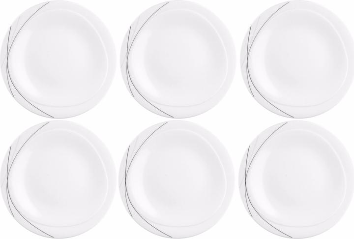 Produktbild Seltmann Frühstücksteller Trio 6 Stück, Weiss Schwarz (6 x, 23 cm)