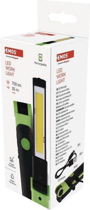 Actual product image Emos COB LED torch P4540, 750 lm, 1800 mAh, rechargeable (2.80 cm, 750 lm)