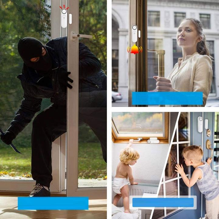 Produktbild Werkstein Anti-Einbruch Tür- Fenster Sensor Alarmanlage Sirene (120db)