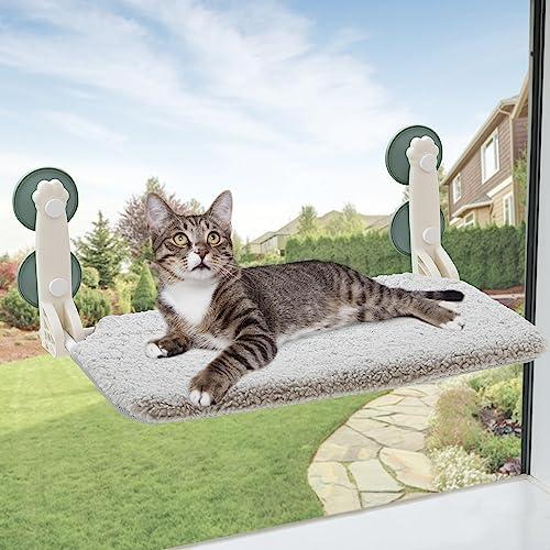 Produktbild Alopini Katzenbett Fenster Klappbar Hängematte Katze Fenster Katze Fensterbank mit Stabil Saugnäpfe (Katze)