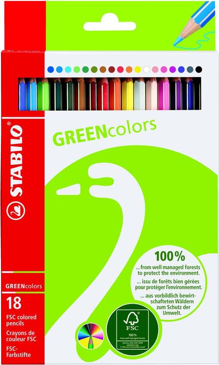 Produktbild STABILO GREENcolors Buntstift (Mehrfarbig, 18 x)