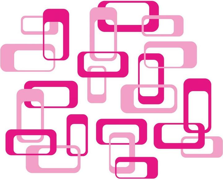 Actual product image Trenddeko Retro boxes pink (80 x 64 cm)