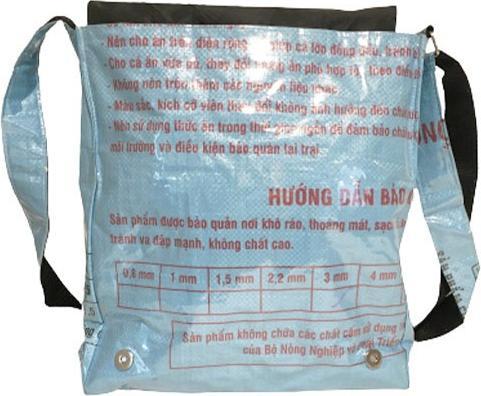 Image du produit Bekos Upcycling - Sac d'étudiant en sacs de nourriture pour poissons recyclés bleu