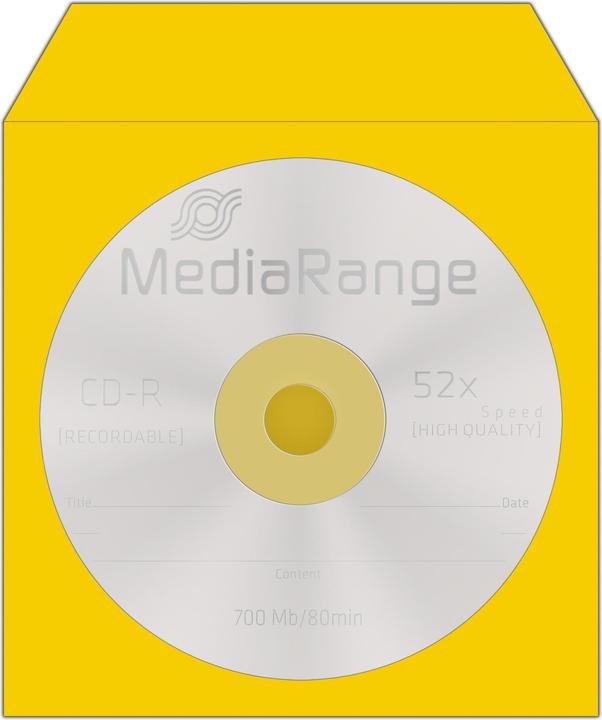 Produktbild MediaRange CD/DVD Papierhüllen farbig mit Sichtfenster