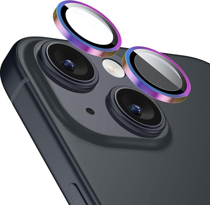 Actual product image ESR - Armorite Camera Lens Protectors - iPhone 15 / iPhone 15 Plus - Chromatic (1 Piece, Apple iPhone 15 Plus, Apple iPhone 15)