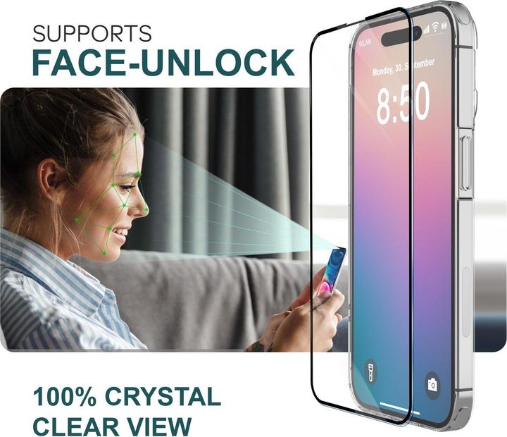 Immagine prodotto Nalia 2x vetro protettivo e 1x sagoma (2 Pezzo/i, Apple iPhone 16 Pro)