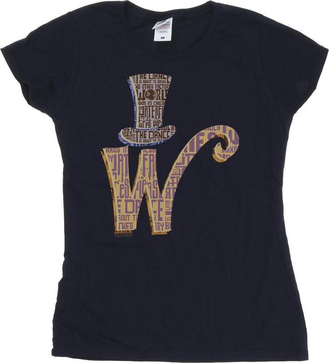 Willy Wonka & the Chocolate Factory W Logo Hat TShirt (L)