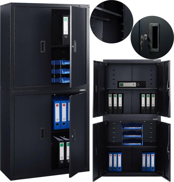 Image du produit Arebos Armoire de classement (180 x 90 x 40 cm)