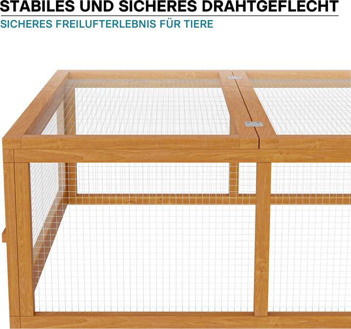 Image du produit Wiltec Clapier à lapin XXL Cage pour Petits animaux avec Enclos Parc Rongeurs Élevage Basse-cour Ferme