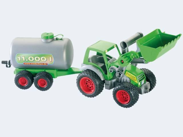 Produktbild Blankenburger Wader Quality Toys Farmer Technic Traktor + Frontschaufel+Fassanhänger