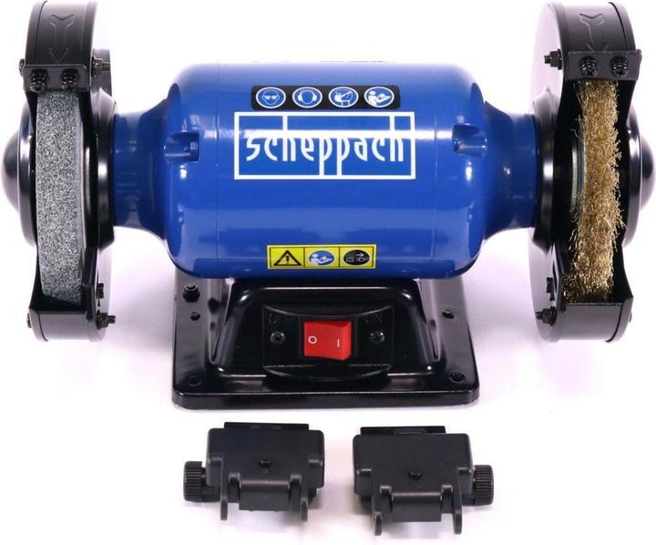Actual product image Scheppach SM150LB Ponceuse double avec brosse - 230-240V 50Hz 400W - 150mm (Bench grinder, 400 W)