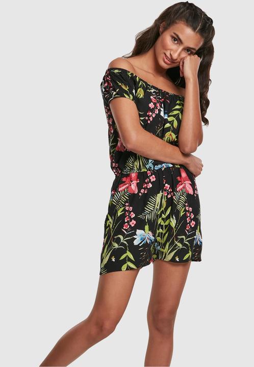 Actual product image Urban Classics Ladies AOP Off Shoulder Short Jumpsuit (4XL)